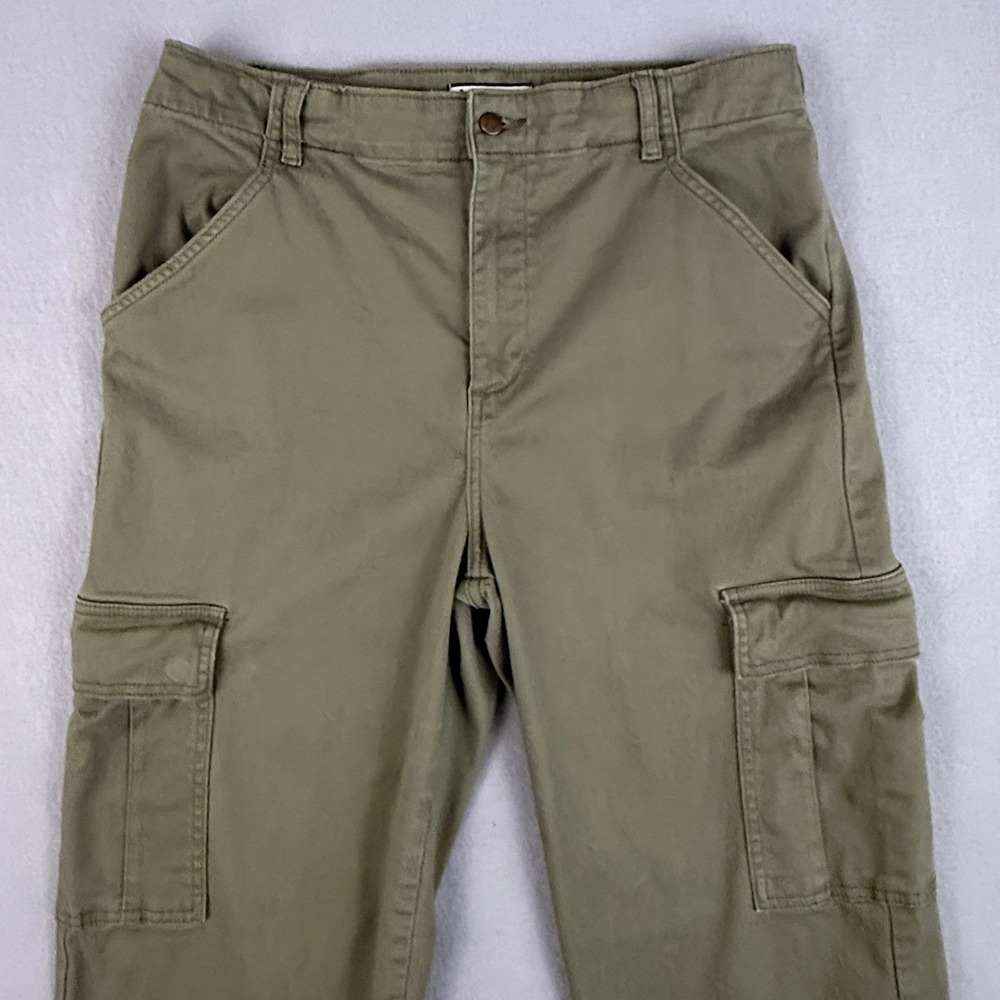 Bagatelle Collection Cargo Pants Women's Size 12 Relaxed Fit Stretch‎ Army Green - Picture 4 of 12